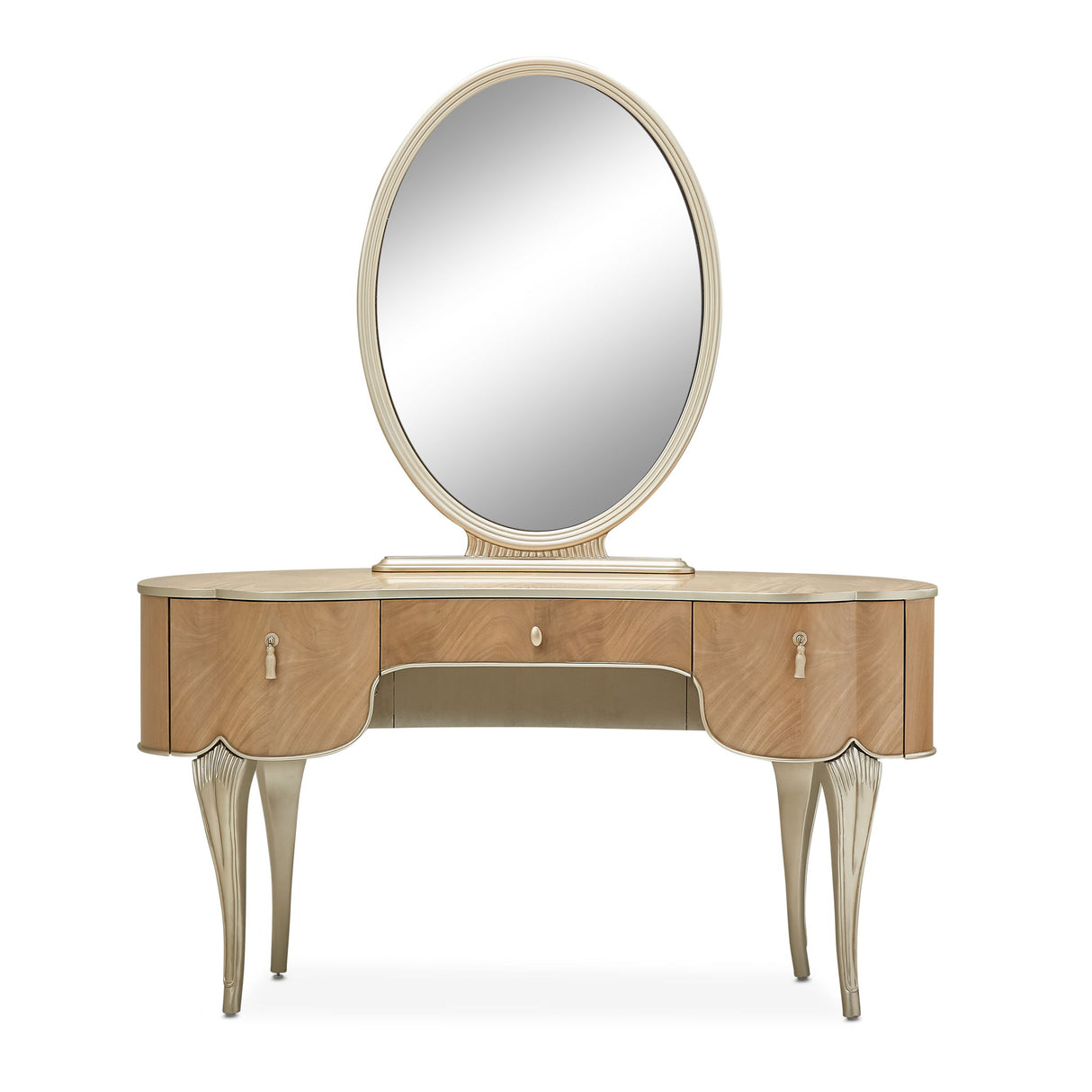 Villa Cherie - Vanity With Mirror - Caramel