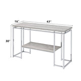 Chafik - Accent Table - Natural Oak & Chrome