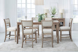 Breckenridge - Mesa de comedor de altura de mostrador de 72" - Marrón medio