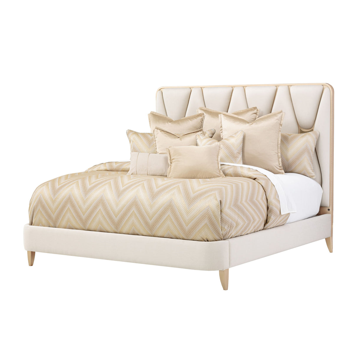 Infinity - 9-Piece Queen Duvet Set - Gold