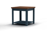 Nantucket - Side Table - Blue Denim / Whiskey