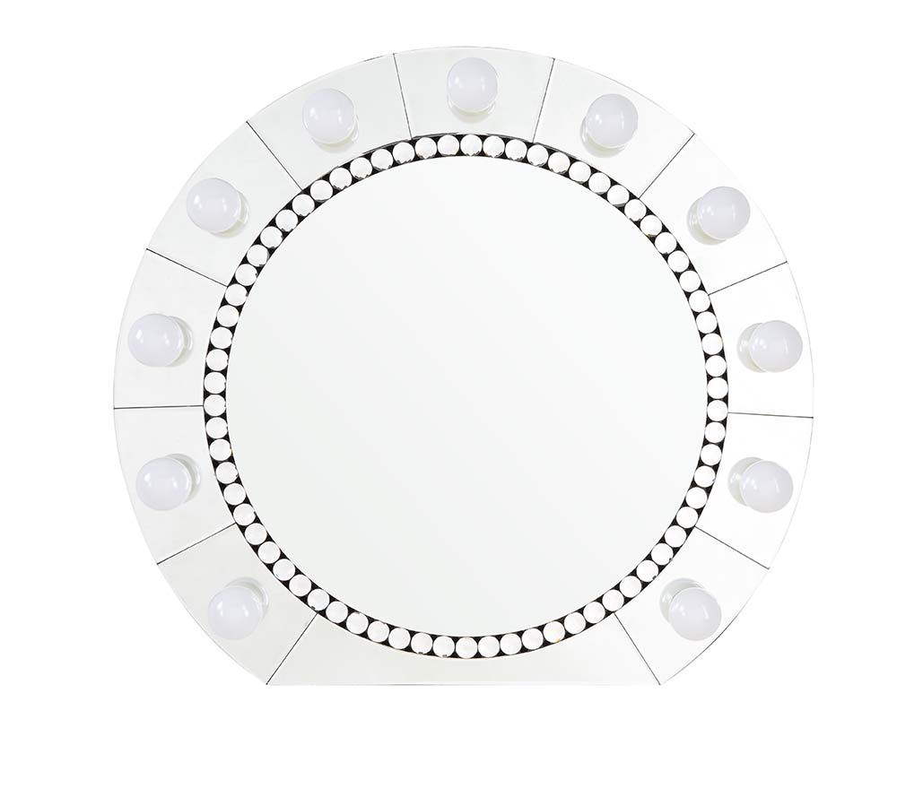 Farai - Decoración de pared - Espejo y diamantes de imitación de cristal - 74 cm