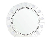 Farai - Decoración de pared - Espejo y diamantes de imitación de cristal - 74 cm