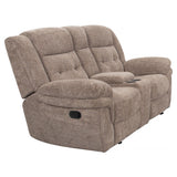 Sydney - Manual Recliner Console Loveseat - Brown