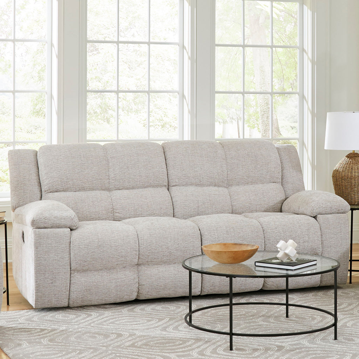 Buster - Manual Reclining Sofa - Opal Taupe