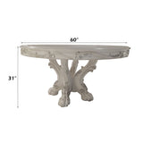Dresden - Mesa de comedor 60"L - Acabado blanco hueso