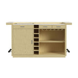 Cambrie - Mesa de bar con LED - Blanco roto y natural