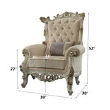 Picardy II - Silla decorativa - Tela y Perla Antigua