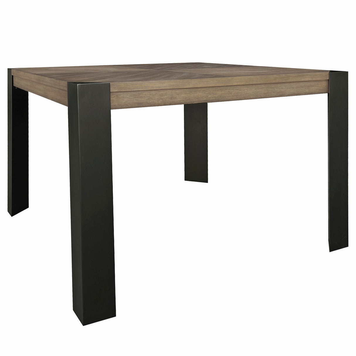 Cedar Fork - 54" Dining Square Counter Table With 4 Counter Stools - Smoked Arabica