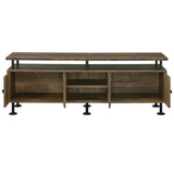 Ensata II - TV Stand - Rustic Oak & Black