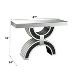 Nysa - Console Table With Faux Crystals - Mirrored