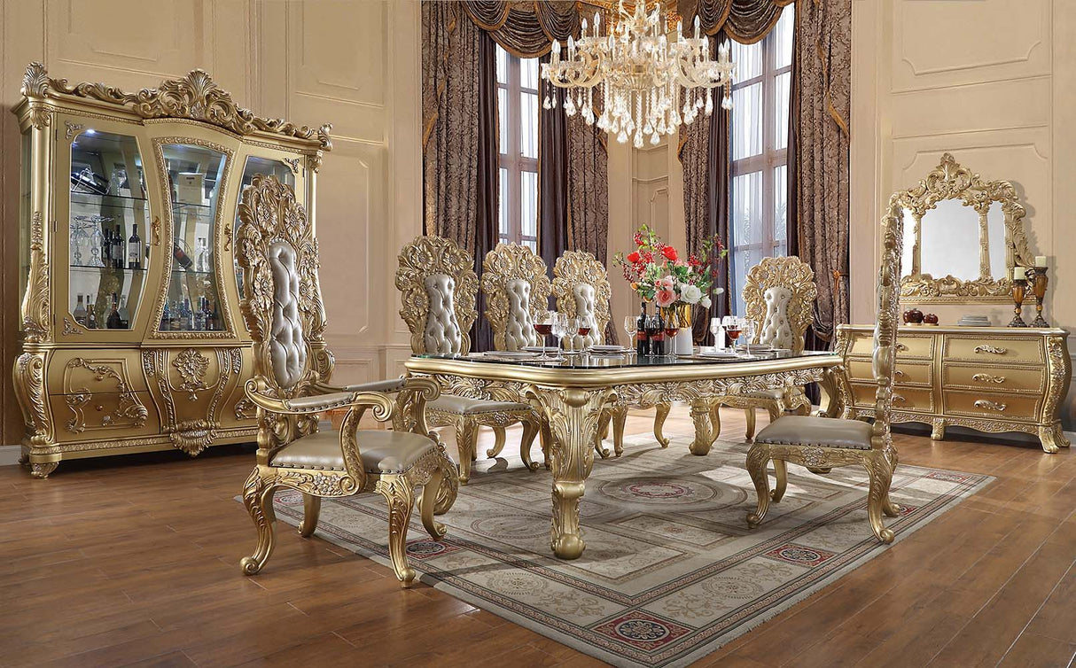 Cabriole - Mesa de comedor - Acabado dorado - 31"