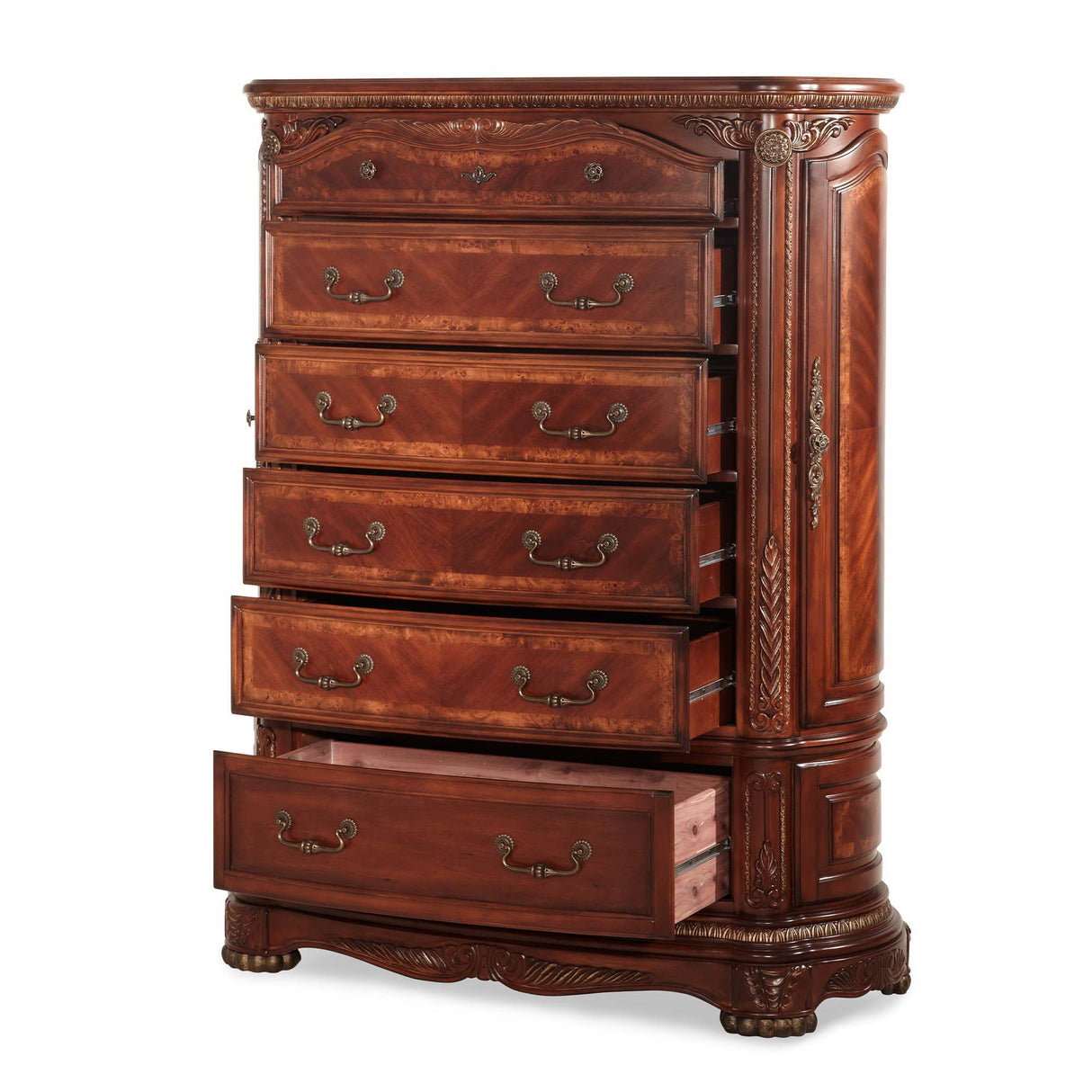 Cortina - 6-Drawer Chest - Honey Walnut