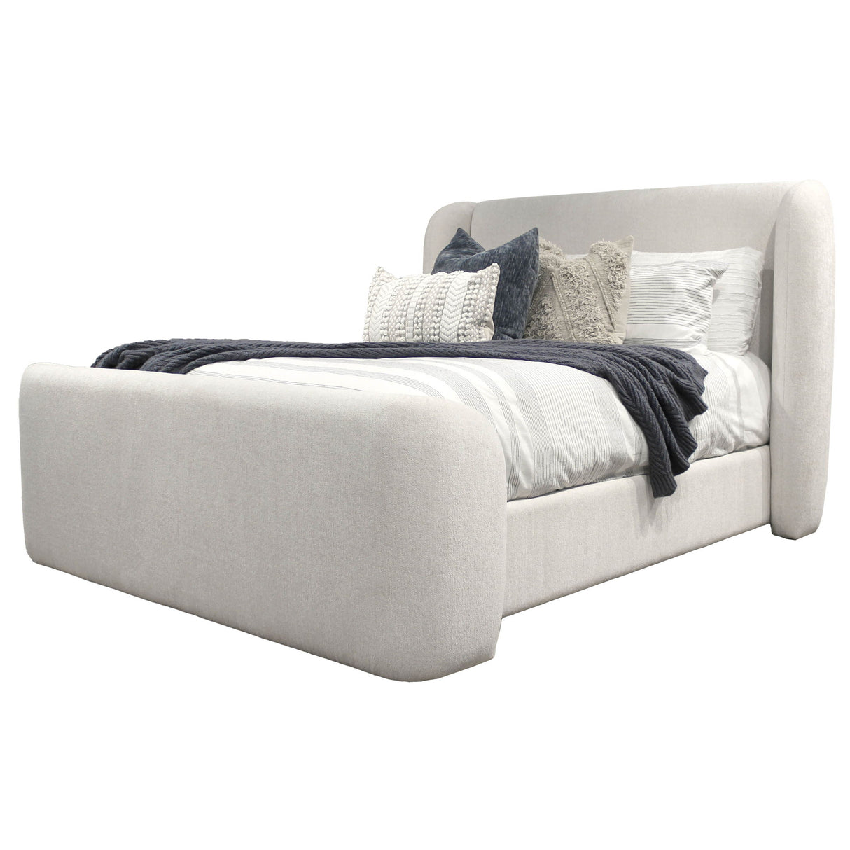 Shiloh - Wingback Upholstered Bed