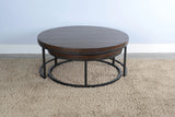 Homestead - Nesting Table Set With Metal Base - Dark Brown