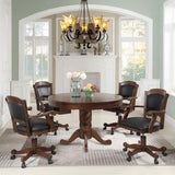 Turk - 5 Piece Dining And Game Table Set - Tobacco