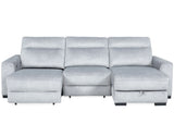 Elliot - 3 Piece Modular Lift Top Storage Sectional - Sterling