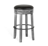 Alpine - Bar Swivel Stool, Cushion Seat (Set of 2) - Gray