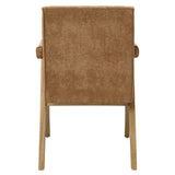 Zoey - Arm Chair (Set of 2) - Chocolate Chenille & Oak