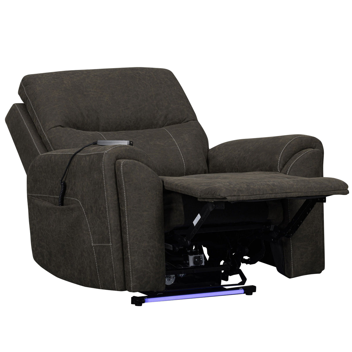 Gaia - Sillón reclinable automático con reposacabezas y reposapiés eléctricos