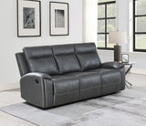Gaston - Sofá Reclinable Manual - Gris