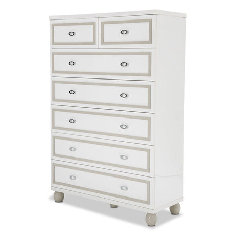 Sky Tower - 7-Drawer Chest - White