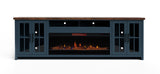 Nantucket - 97" Fireplace TV Stand - Blue Denim / Whiskey