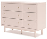Wistenpine - Six Drawer Dresser - Blush