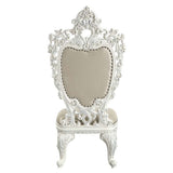 Vanaheim - Silla auxiliar (juego de 2) - Poliuretano beige y acabado blanco antiguo