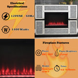 Noralie - Chimenea - Plateado Perla - 36"