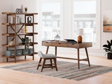 Lyncott - 3 Pc. - Home Office Desk, Chair, Bookcase - Brown