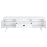 Pagan - Mueble de TV - Acabado blanco de alto brillo