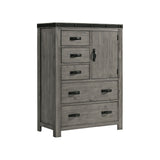 Wade - 5-Drawer Gentlemen Chest - Black Finish