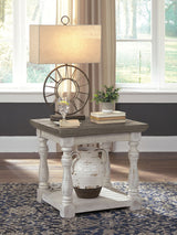 Havalance - Mesa auxiliar rectangular - Gris / Blanco