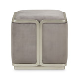 Linea - Ottoman - Gray Pearl / SilverMist