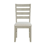 Farmington - Ladder Back Dining Side Chair (Set of 2) - Washed Stone / Light Beige