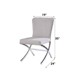 Daire - Side Chair (Set of 2) - Velvet & Chrome