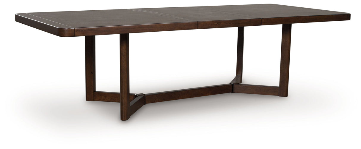 Dilenno - Mesa de Comedor Rectangular Extensible - Marrón Oscuro