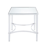 Petunia - End Table - Mirrored & Chrome