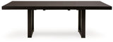 Neymorton - 7 Pc. - Rectangular Extension Table, 6 Side Chairs - Dark Grayish Brown