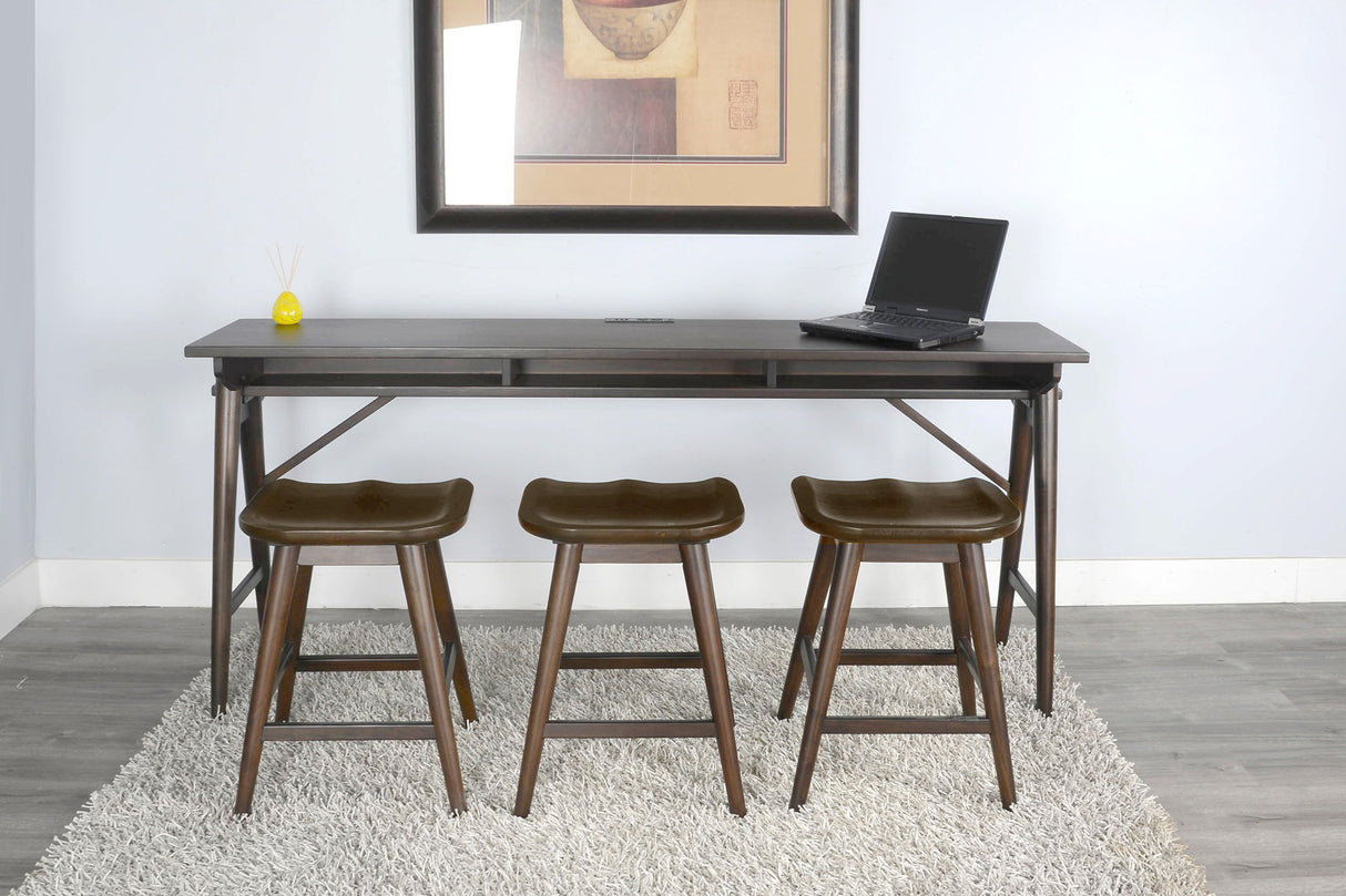 Americana - Console Table With USB Power Pack - Dark Brown