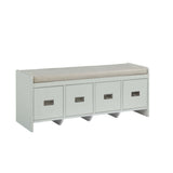 Berci - Banco - Tejido Beige y Blanco