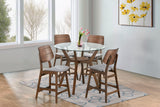 Oscar - Conjunto de mesa de mostrador de vidrio redondo