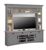 Americana Modern - TV Console with Hutch and LED Lights