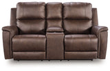 Bleckley - Power Reclining Loveseat With Console / Adjustable Headrest