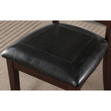 Ingeborg - 5 Piece Dining Set - Black Synthetic Leather & Espresso
