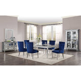 Varian - 78" Dining Table - Mirrored & Antique Platinum