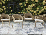 Orchard Beach - Arm Chair With Cushion (Set of 4) - Beige