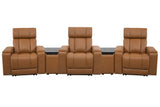 Phoenix - Zero Gravity Power 3 Seat Home Theater Seating With 2 Wedges And Immersive Audio