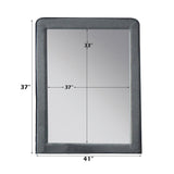 Valda - Mirror - Light Gray Fabric
